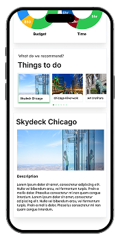 PREPADE mobile app showing a trip itinerary